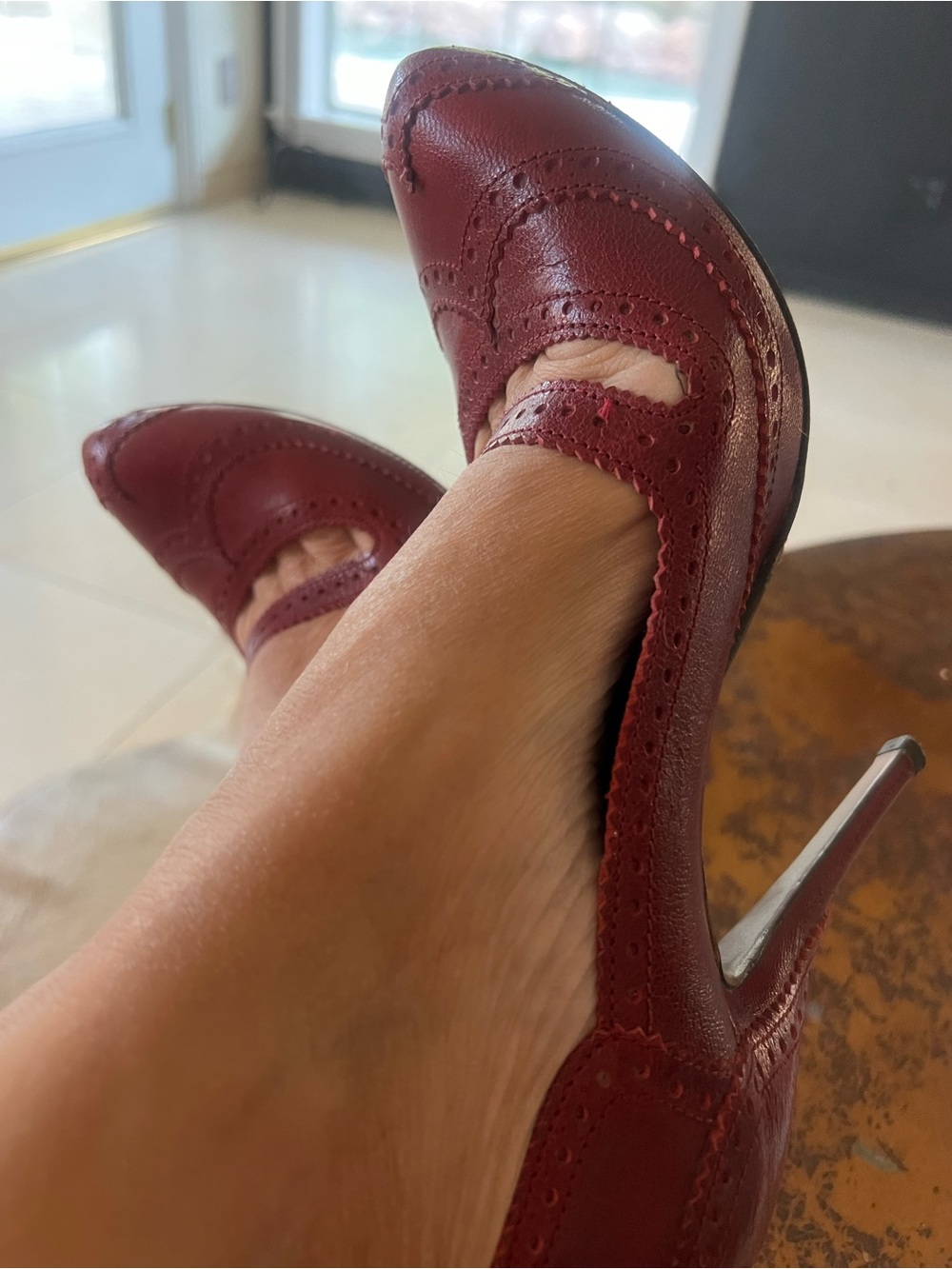 Alexander McQueen cherry 🍒 red pumps almond toe stilettos